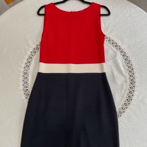 St John knit dress, Size 4, Red, White, and Black - Picture 1 of 2